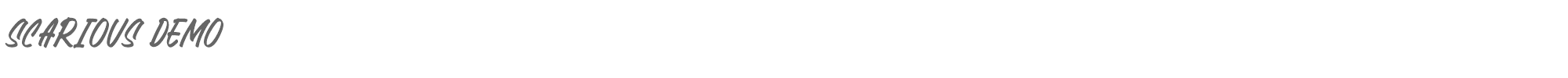 Sample characters Scarious Font